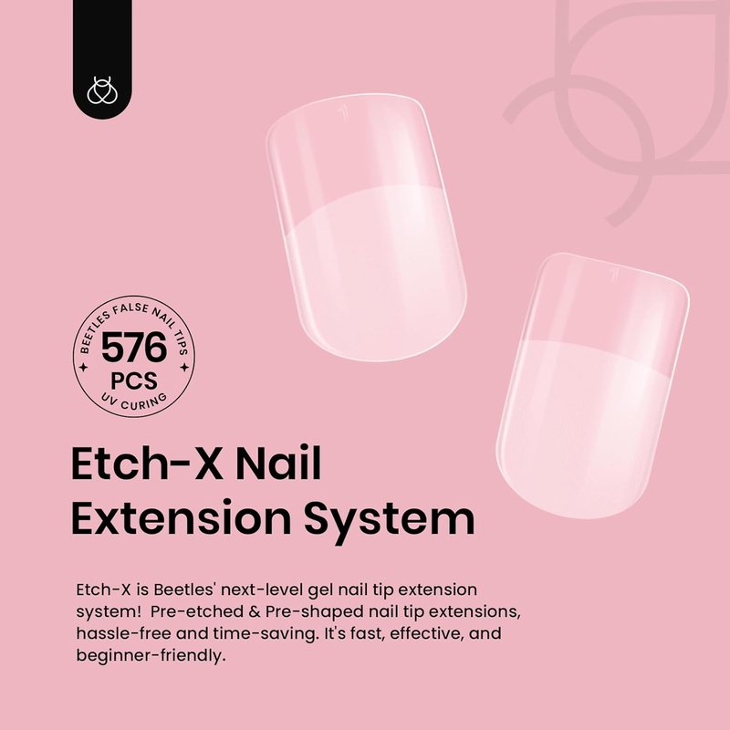 Short Square Nail Tips - 576PCS Half Matte Clear Acrylic Press-On Nails | 12 Sizes for DIY Nail Extensions