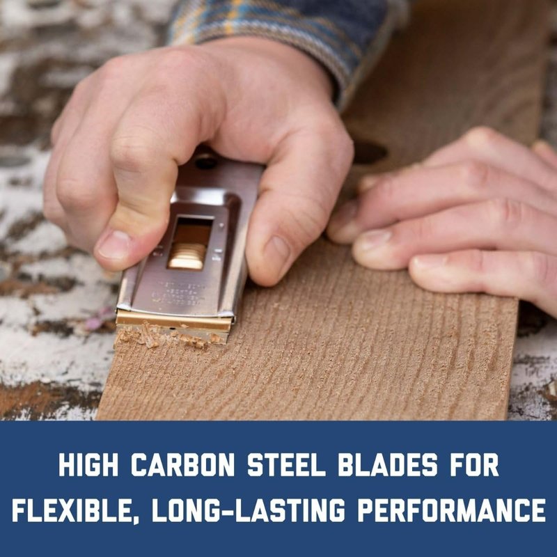 Single Edge Aluminum Backed Razor Utility Blades - 10-Pack - .009 In Made of High Carbon Steel for Extra Durability and Long Life - APBL-7037