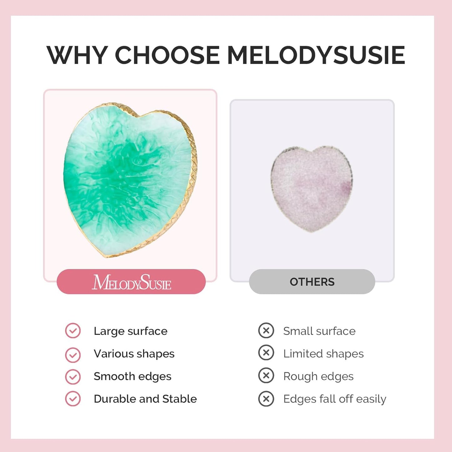 Heart Shape Resin Nail Art Palette - Professional Color Mixing Board for Gel Polish & Acrylics | Green