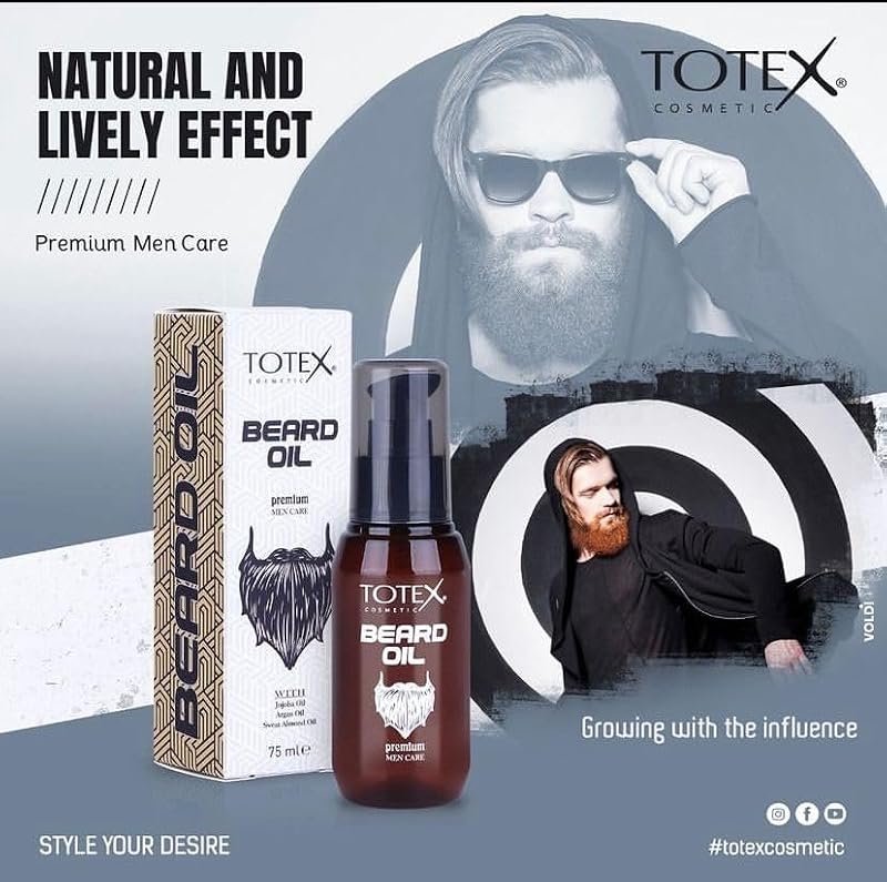 Totex Premium Beard & Mustache Oil – Anti-Dandruff Moisturizing Serum 75ml