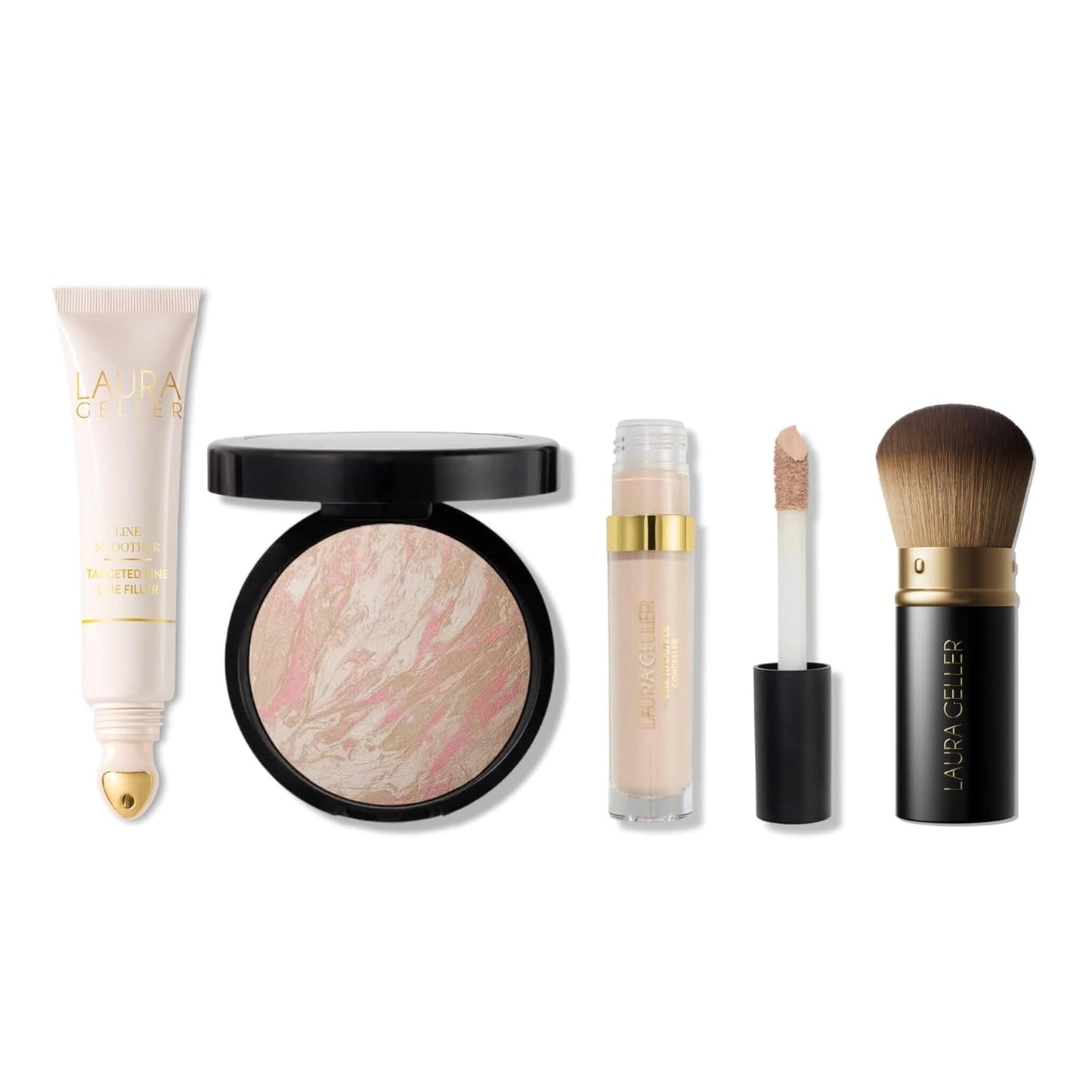 Line Smoother Full Face Kit - Fine Line Smoothing Primer, Baked Foundation & Concealer for Mature Skin | Porcelain