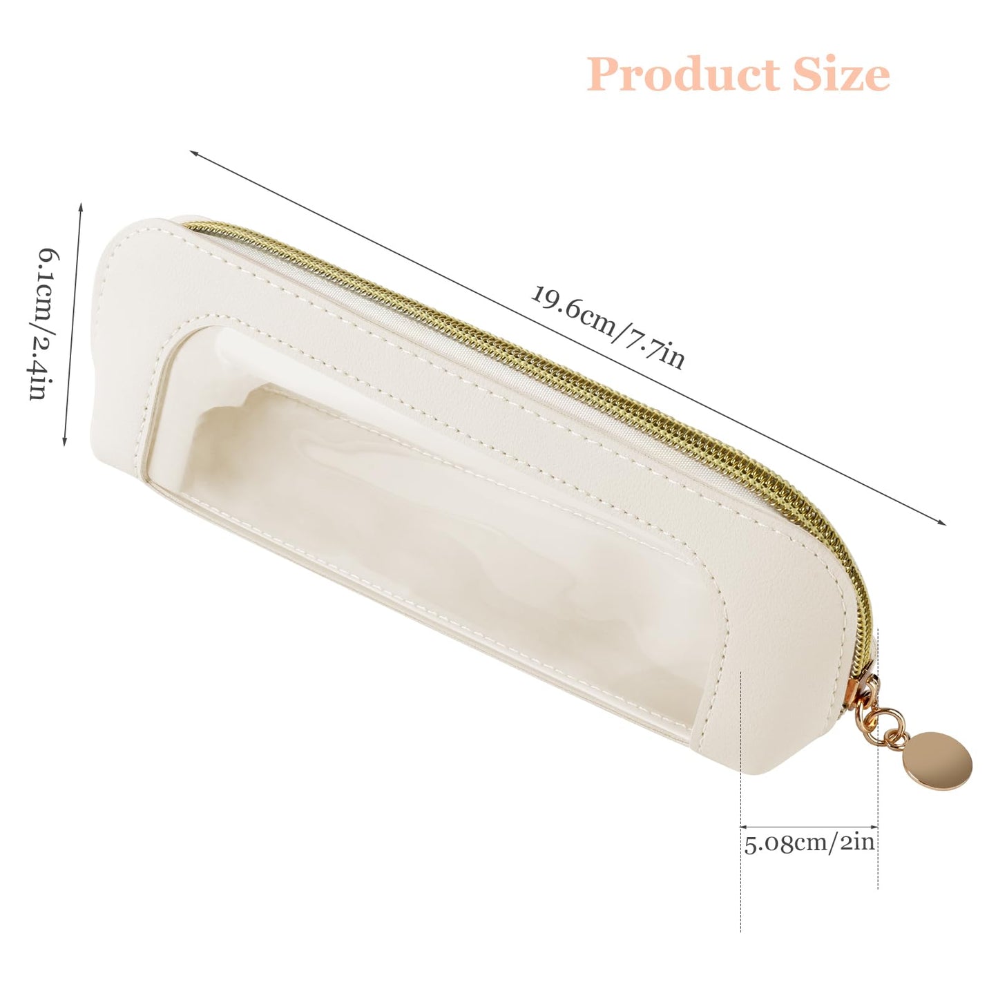 3 Pcs Transparent PU Makeup Brush Bags,Large Capacity Makeup Brush Holder,Ideal Makeup Brush Holder Travel Organizer,Waterproof Makeup Brush Pouch,Compact Portable Makeup Bag for office and home use