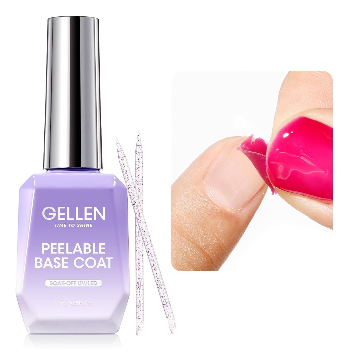 Builder Nail Gel Set - Soak Off Hard Gel with Top & Base Coat | 3 Pcs 18ml for Nail Extensions & Strengthening