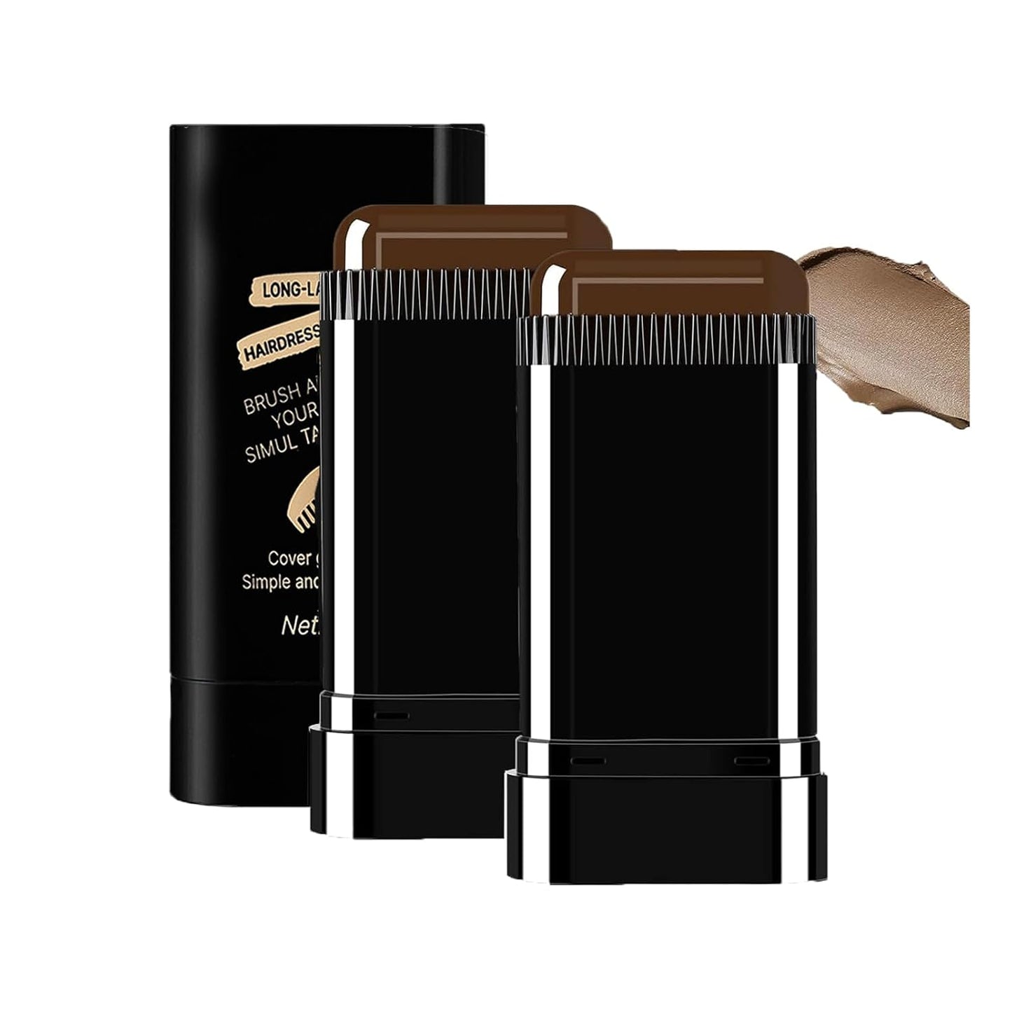 2-in-1 Hair Color Stick & Comb - Long-Lasting Waterproof Touch-Up for Men & Women | Black