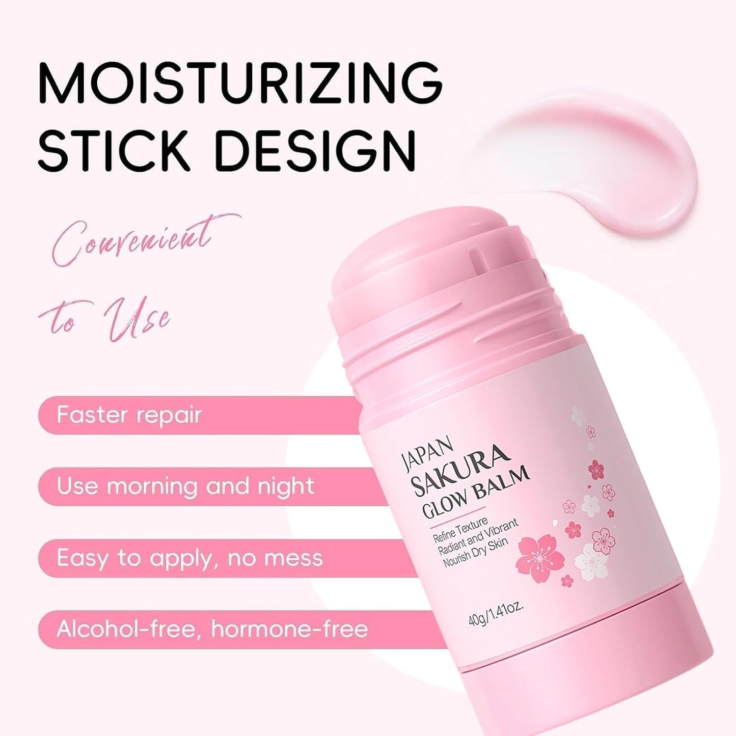 Japan Sakura Foot Heel Stick - Deep-Repair Anti-Aging Balm for Cracked Feet | Moisturizing & Softening, 1.4 Oz