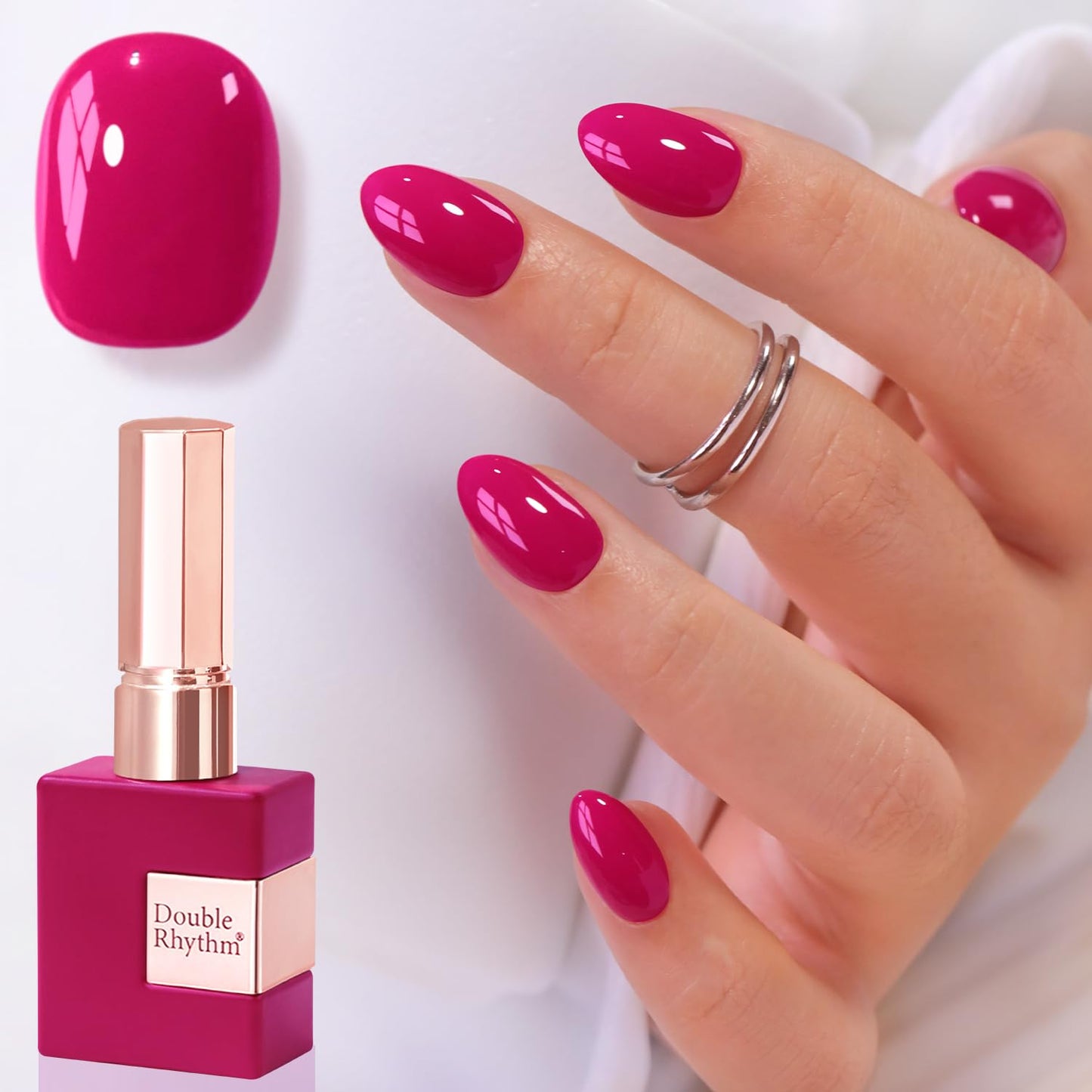 Gel Nail Polish - Translucent Light Milky Pastel for DIY Manicure | 0.5 Oz Rose Pink