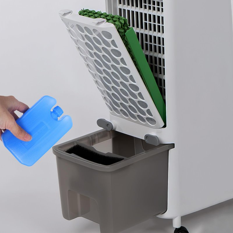 Housoutil Reusable Ice Packs, 4pcs Reusable Ice Blocks for Portable Air Conditioner Medium Freezable Cooling Packs for Evaporative Cooler Lunch Box Fan