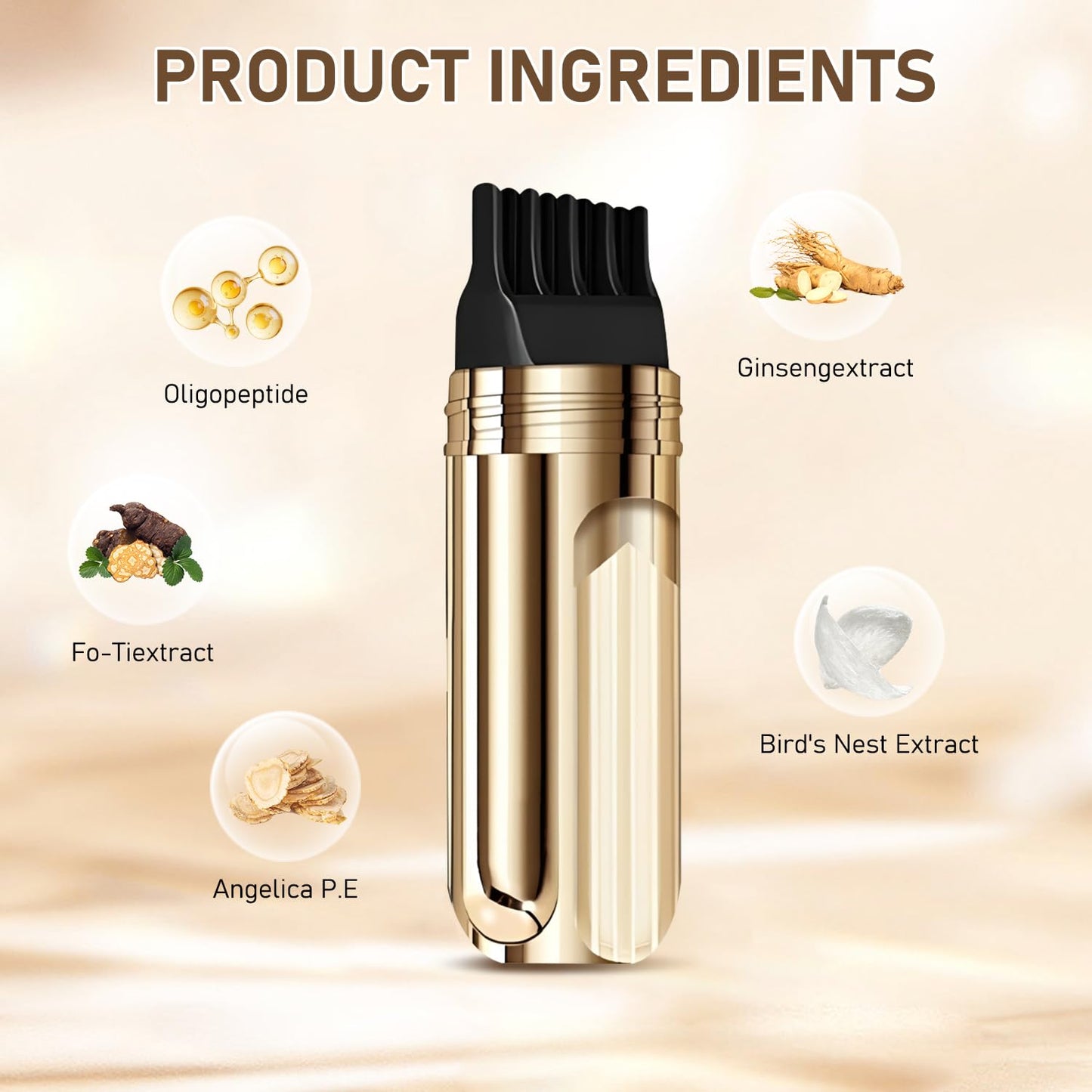 Hair Dye Comb - 2 in 1 Instant Gray Hair Coverage Tool | Portable Quick-Drying Concealer (Black)