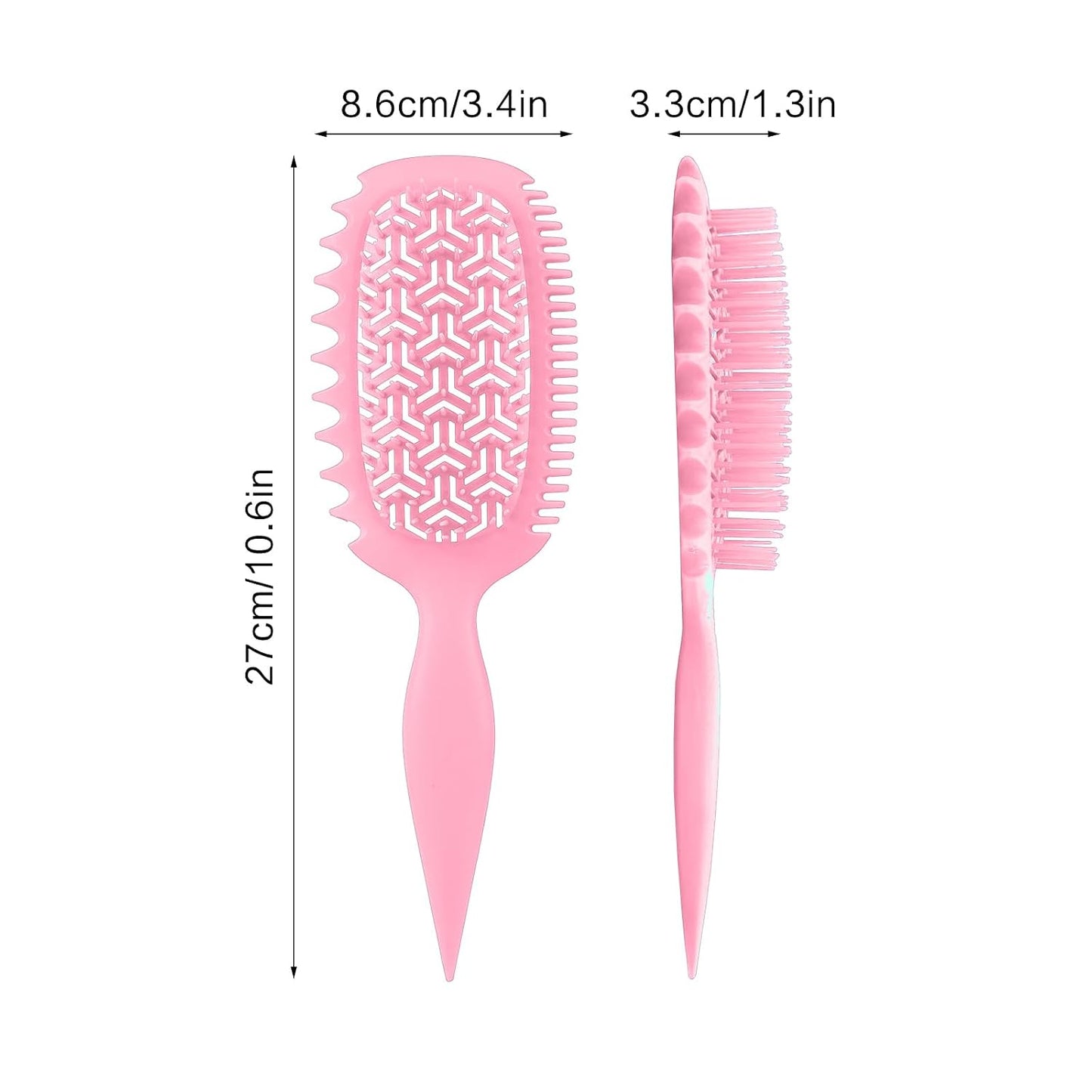 AirFlow Curl Defining Brush - Pink Detangling Brush for Curly Hair | Ventilated Design for All Hair Types