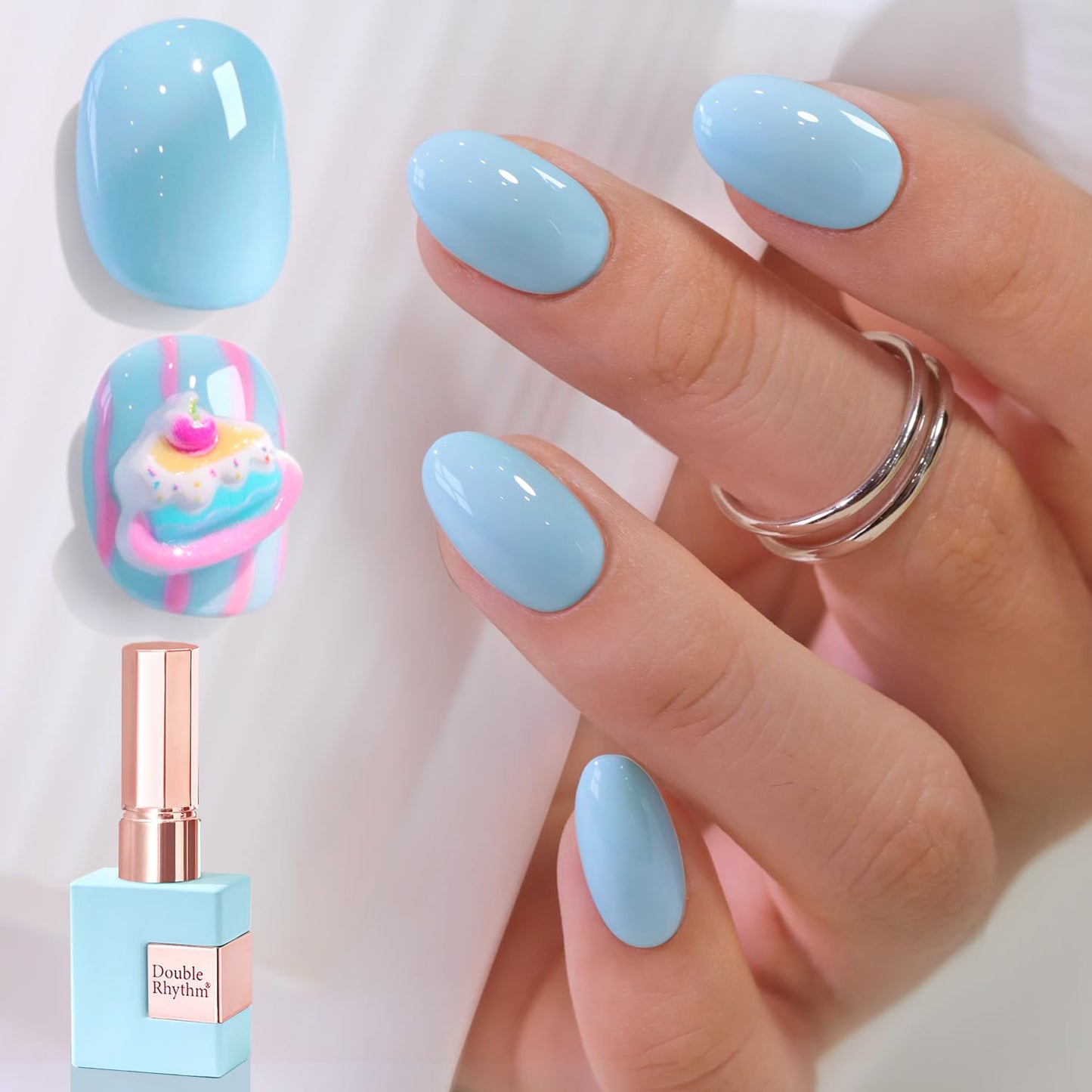 Gel Nail Polish - Translucent Light Milky Pastel for DIY Manicure | 0.5 Oz Rose Pink