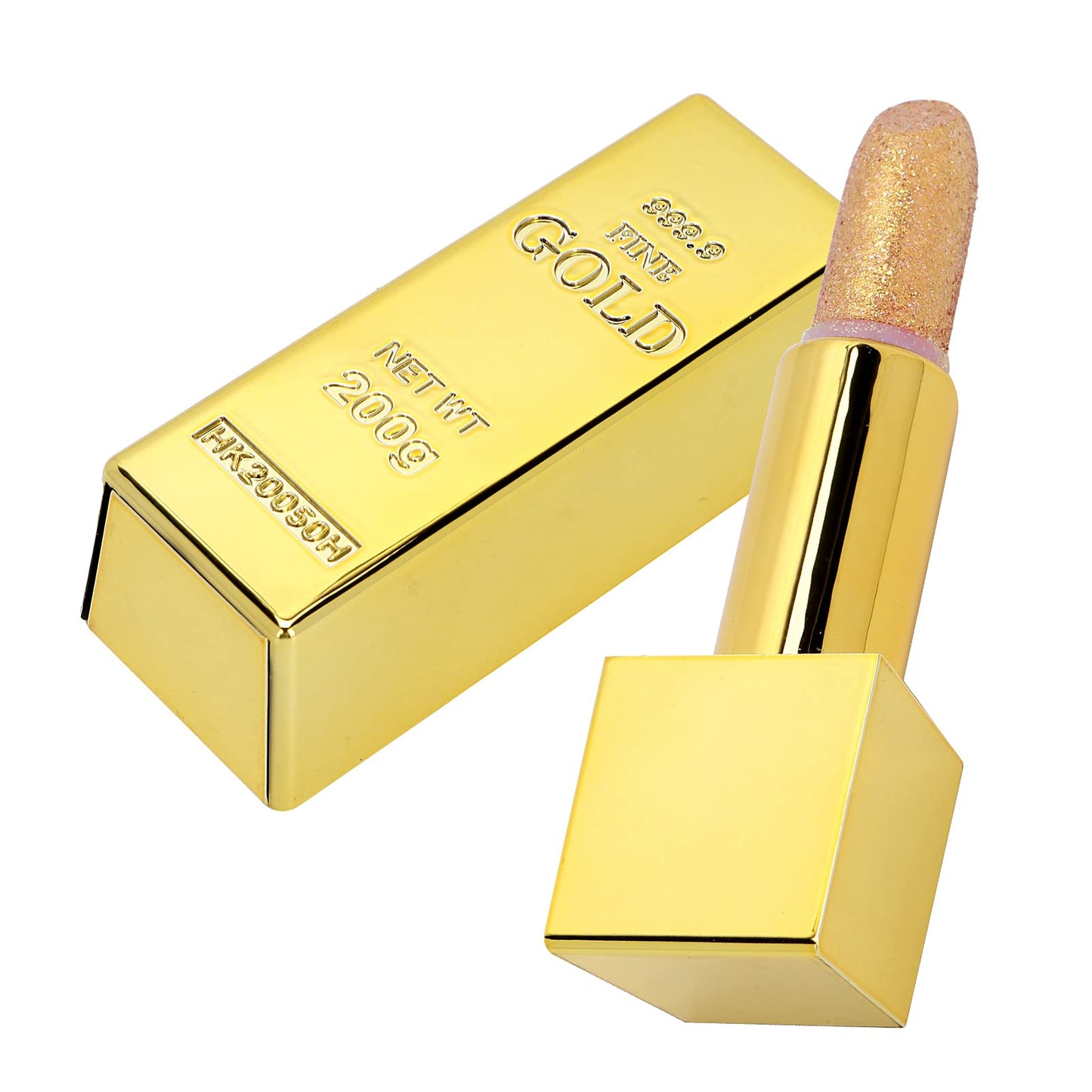 3.5g Gold Bar Lipstick, Long Lasting Moisturizing And Smooth Lip Makeup Cosmetics (Gold Lipstick 1#Foreign Edition)