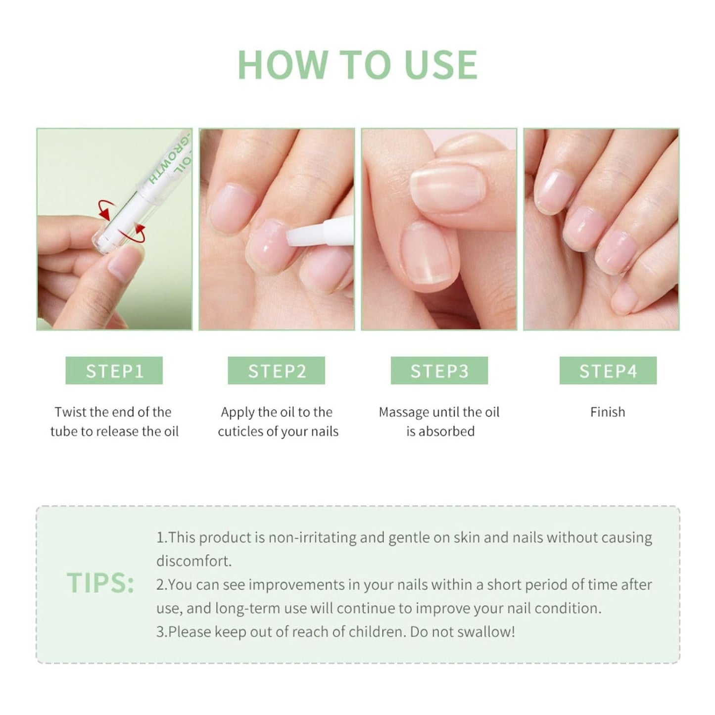 Cuticle Oil Pen - Natural Nail Strengthener & Growth Treatment | Repairs Damaged Nails, Promotes Growth & Brightens
