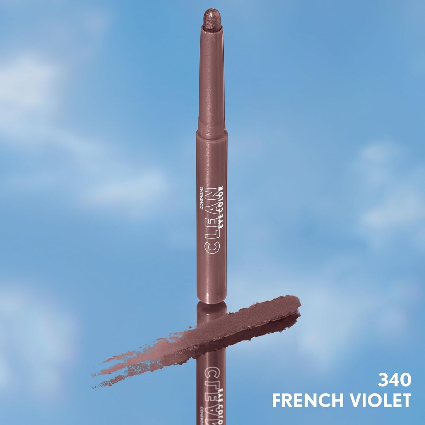 CoverGirl Clean Eye Color | French Violet Eyeshadow Stick - Ultra Creamy, Smudge-Proof, 0.05oz