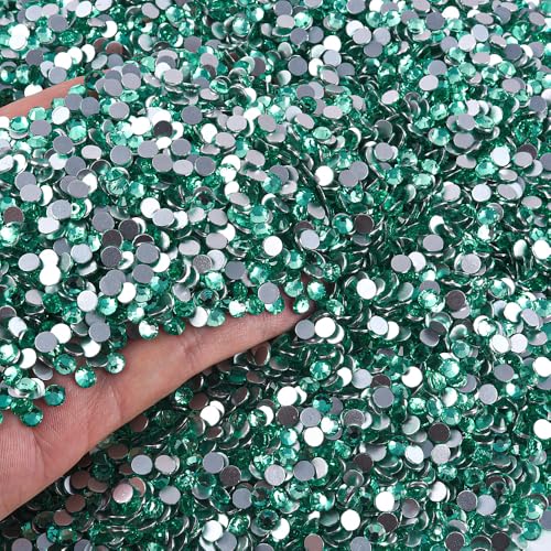 BLINGINBOX Mint Flat Back Rhinestones, SS16 3.8-4mm Craft Gems (1440 Pcs)