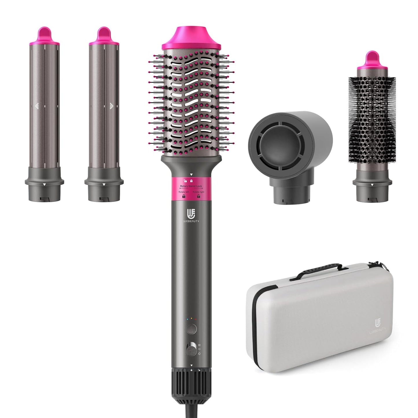 Hair Dryer Brush Air Styler - 7-in-1 Ionic Multi-Styling Tool | Fast Blow Drying, Auto Wrap Curlers, Frizz-Free Volumizer