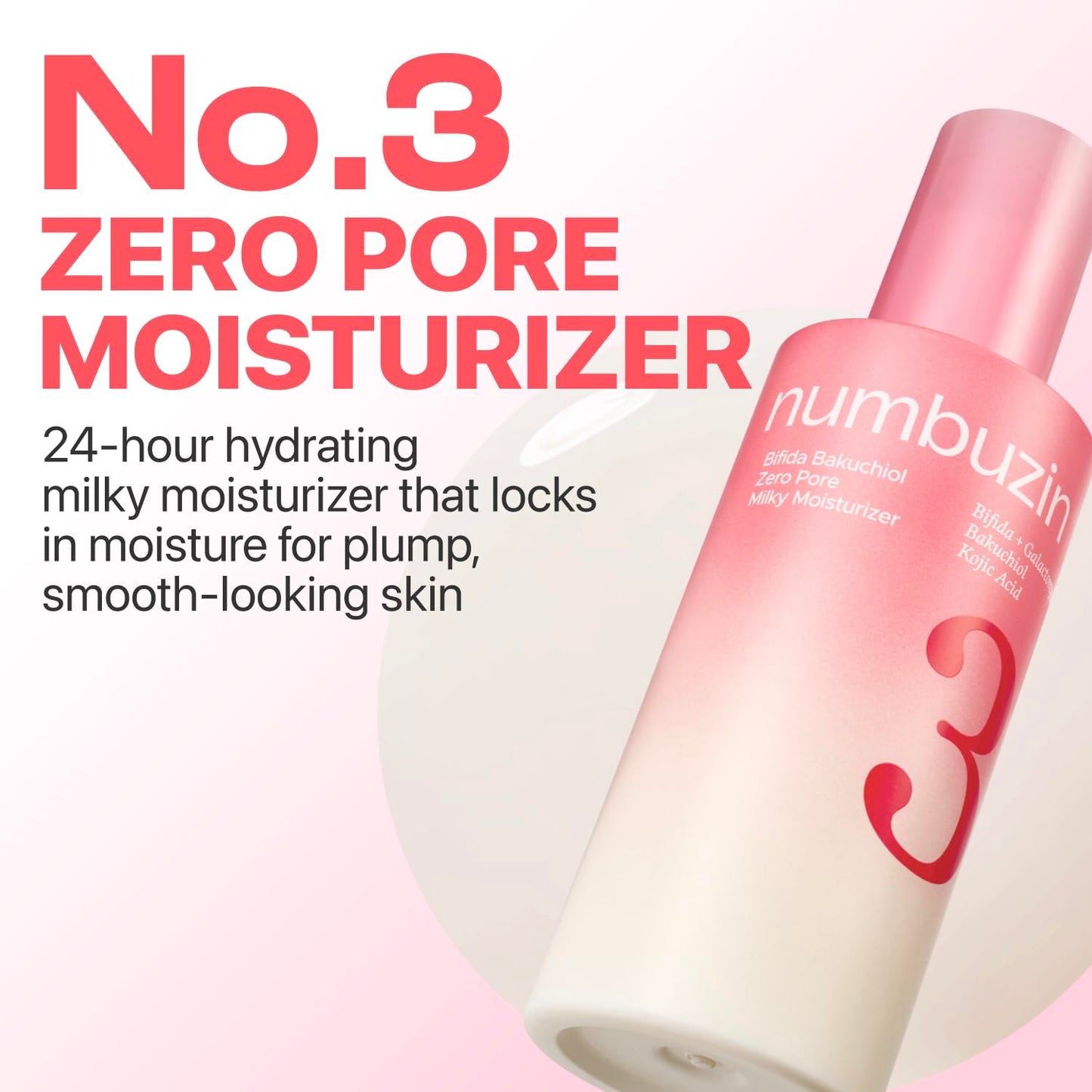 Bifida Bakuchiol Zero Pore Milky Moisturizer - Pore Refining & Texture Smoothing | 5.07 fl oz