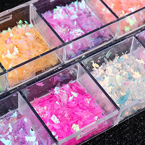 Iridescent Mermaid Nail Glitter Sequins for DIY Nail Art