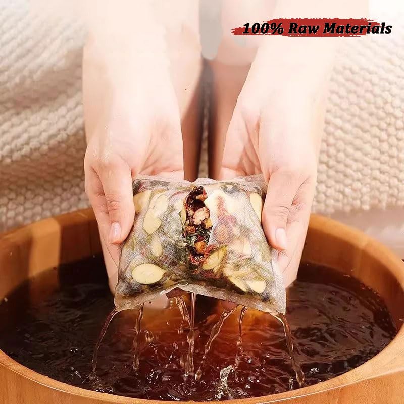 30 Pcs Herbal Detox Foot Soak - 24 Flavors for Lymphatic Drainage