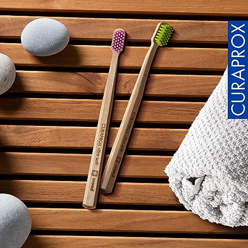 Curaprox CS Wood Ultra Soft Toothbrush with Sustainably-Sourced Beechwood