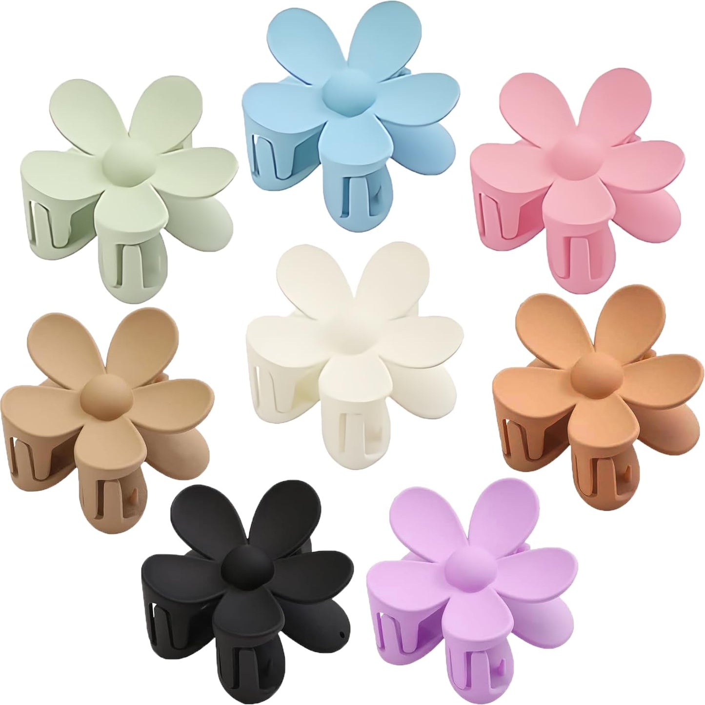 Hawaiian Flower Hair Clips - 6 Pcs Boho Plumeria & Hibiscus Barrettes | 3.5 Inch Cute Summer Accessories for Women & Girls