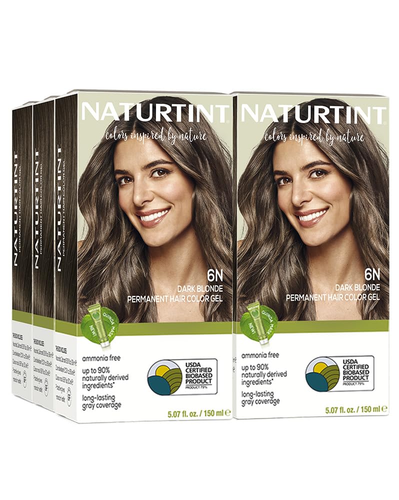 Naturtint 7N Hazelnut Blonde Permanent Hair Color | Ammonia-Free, Vegan, 100% Gray Coverage, Long-Lasting Results