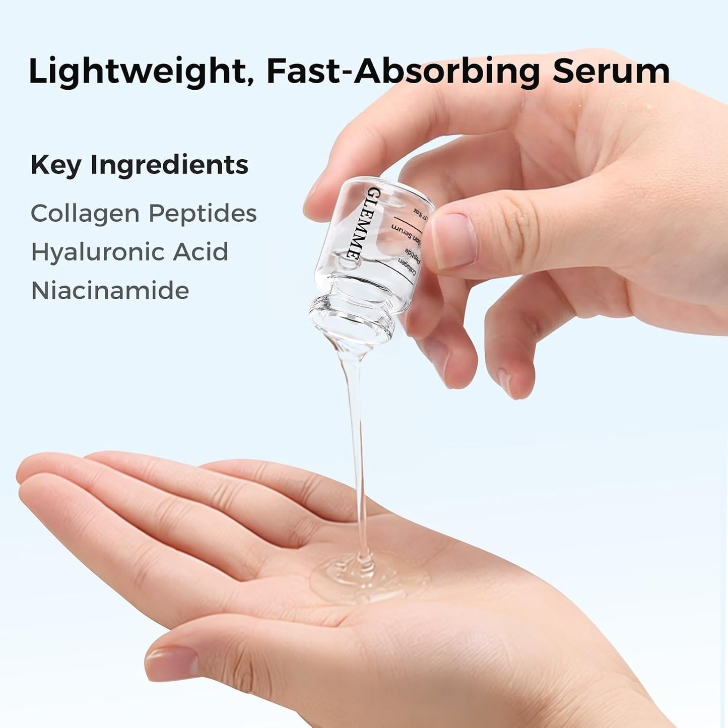 Microneedling System for Face & Neck - 0.25mm Dermabrasion Derma Stamp with Peptides & Hyaluronic Acid | 6 Weeks Supply