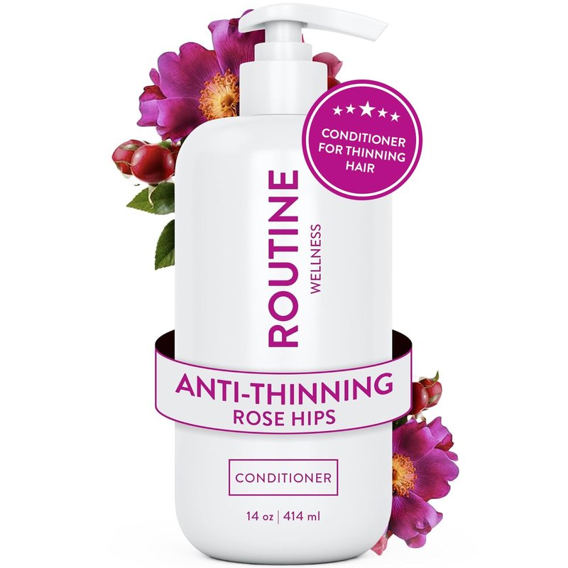 Anti-Thinning Deep Conditioner for Thinning Hair - Clinically Tested DHT Blocker Formula with Saw Palmetto & Nettle Oil | Rose Hips Infusion