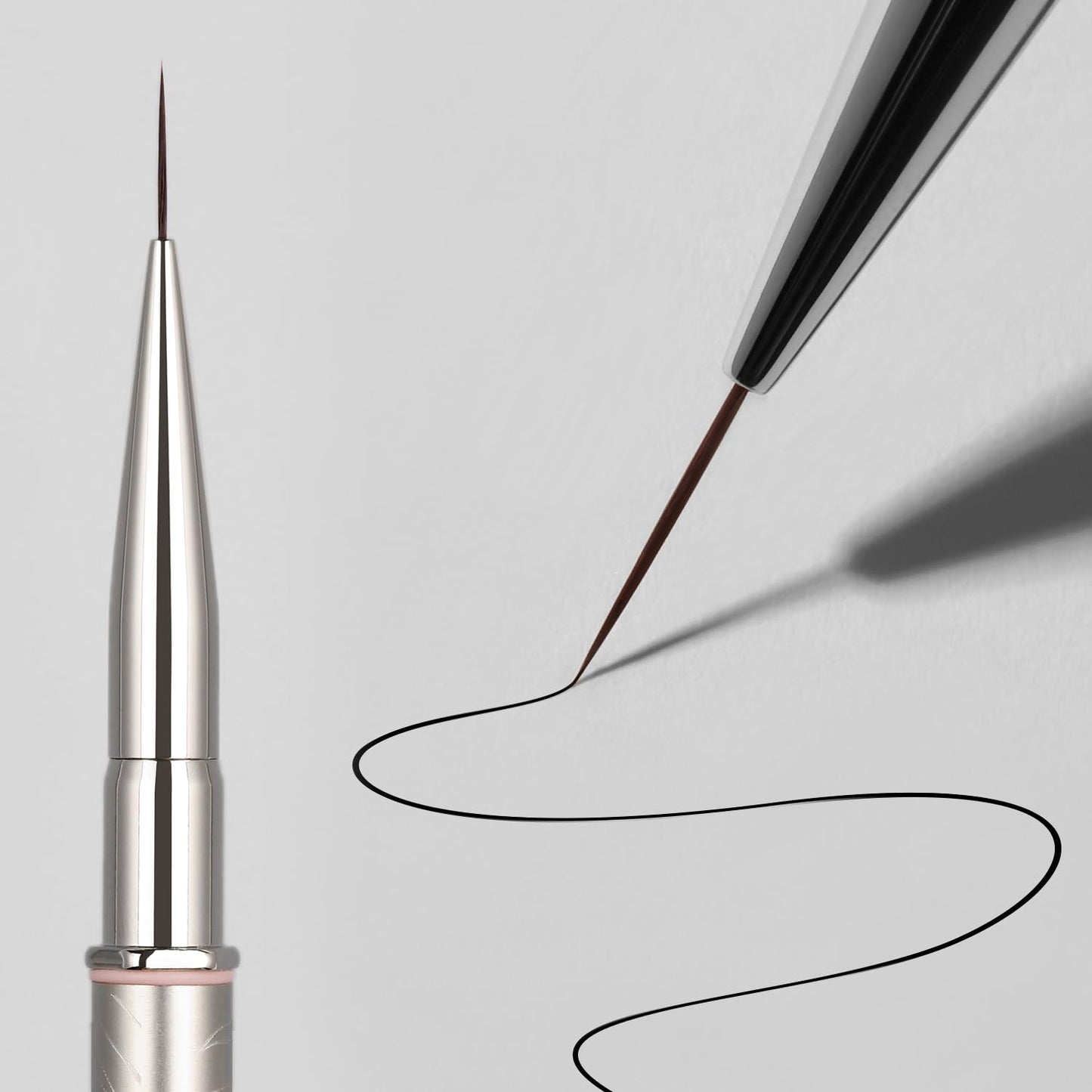 EliteAlly Nail Art Brushes - 12mm Slim Liner Brush for Professional Nail Art Design | Perfect for Manicure Painting