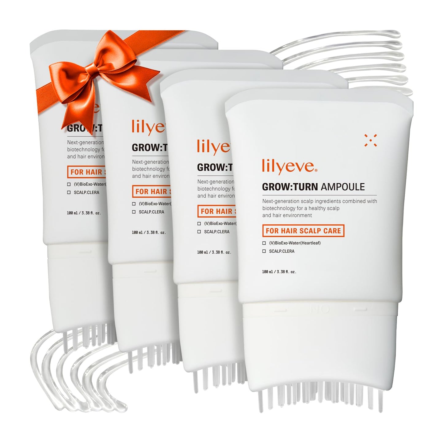Lilyeve Hair Growth Serum - Revitalize Hair with Heartleaf Exosomes | 3.38 fl. oz. (Pack of 4)