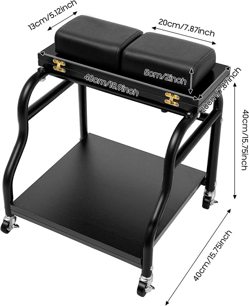Pedicure Foot Bath Trolley Cart - Portable Esthetician Stand for Nail Tech | Spa & Massage Station with Wheels