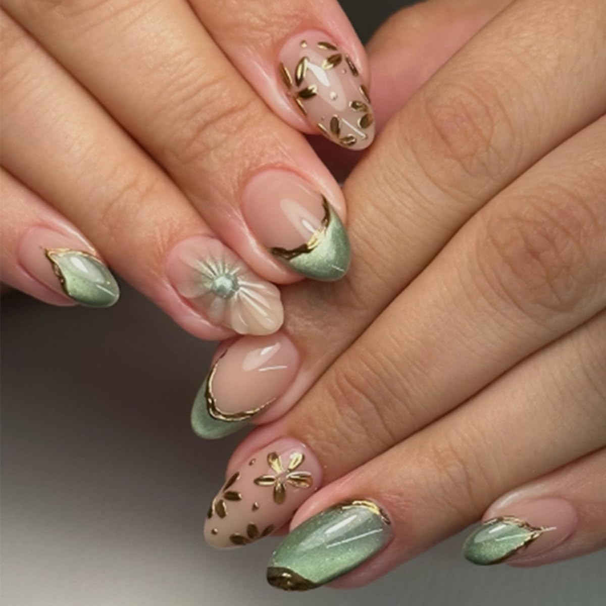 Pink Press-On Nails - 24 Pcs Short Almond White French with 3D Pearl Bow & Butterfly Design | Full Cover Acrylic Nail Art Tips for Women