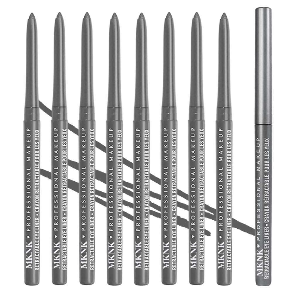 Retractable Creamy Eyeliner & Eyeshadow Sticks - Ultra Pigmented Matte Finish | 4 Pcs in Black, White, Brown, Blue, Purple, Green, Gray