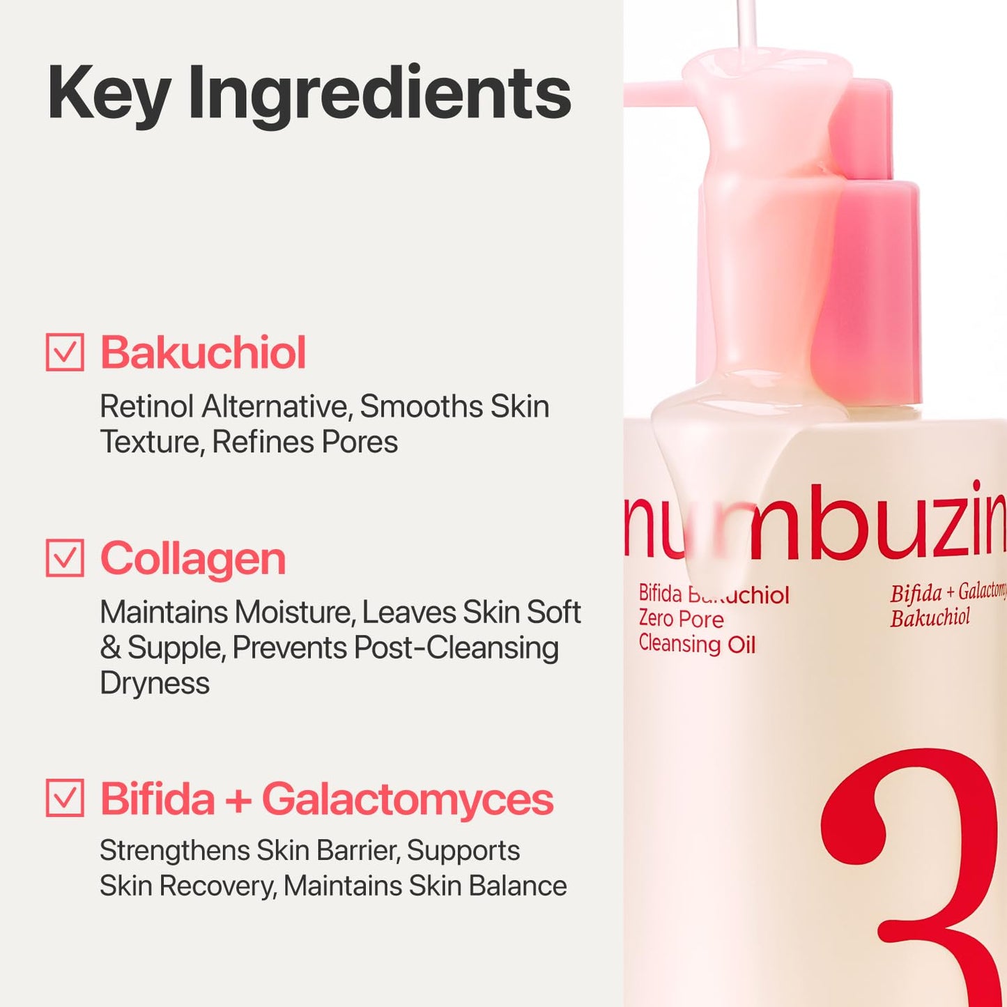 Bifida Bakuchiol Cleansing Oil - Deep Pore Cleanser & Blackhead Remover for Acne-Prone Skin | 6.76 fl. oz.