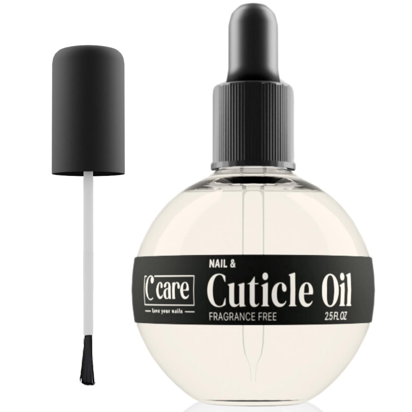 Cuticle Oil for Nails - Lavender & Chamomile Moisturizer - Strengthens & Nourishes - 2.5 oz Dropper & Brush Included