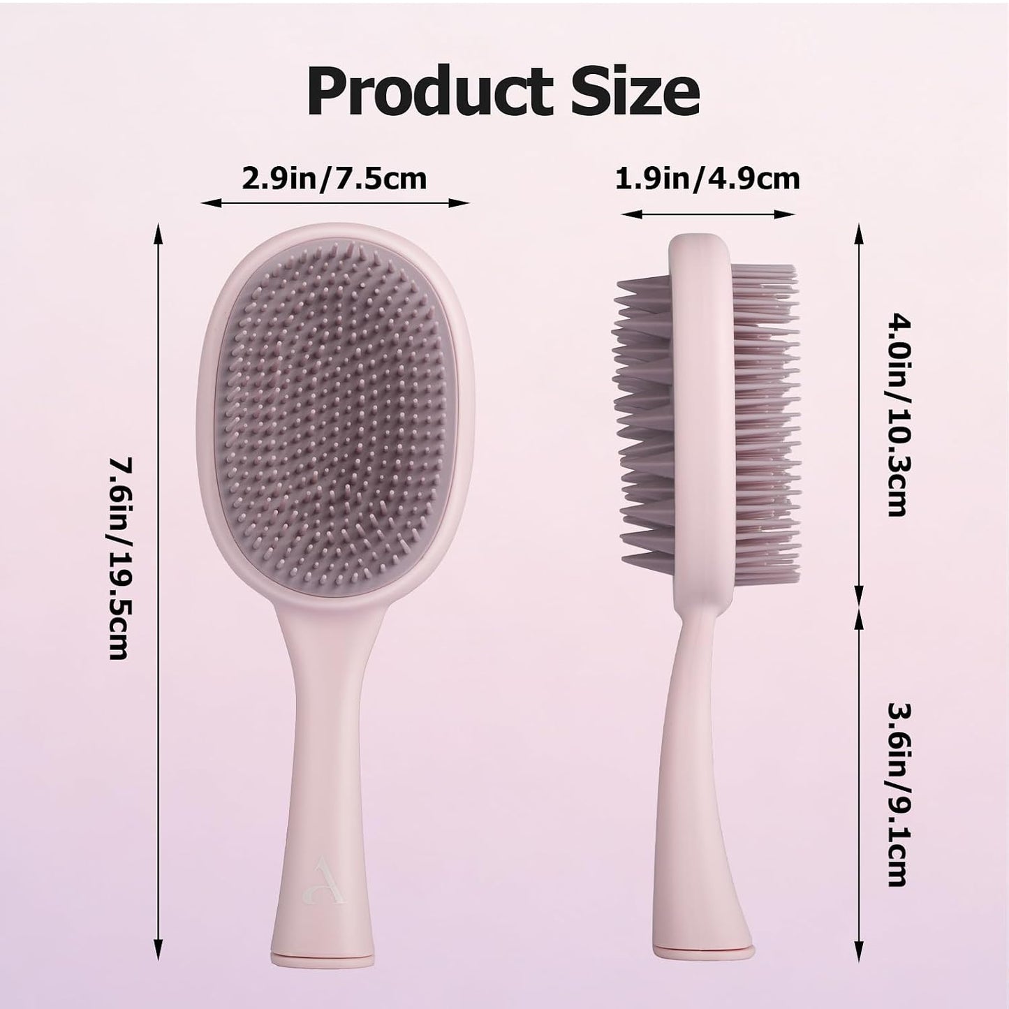 Detangling Hair Brush - 2-in-1 Scalp Scrubber & Massager for Hair Growth | Curly & All Hair Types, Wet & Dry Use