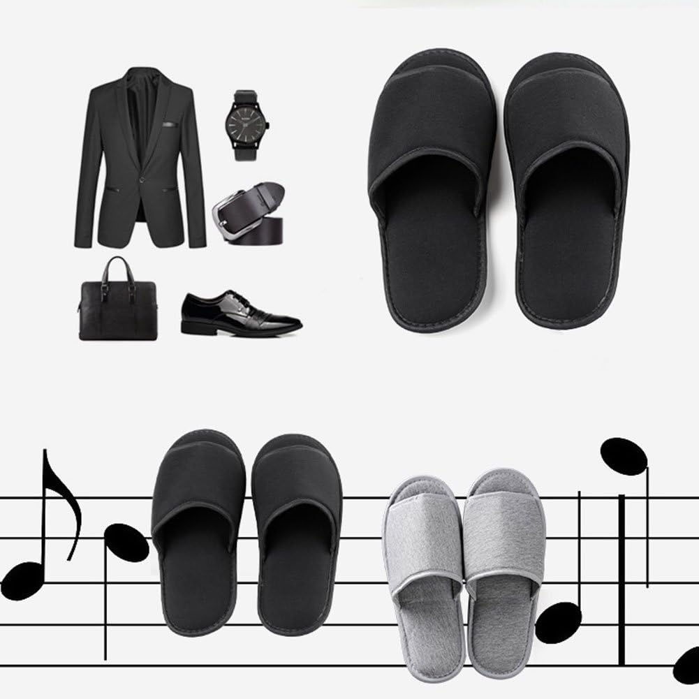 Portable Travel Spa Slippers - Foldable Closed Toe Cotton Shoes | Non-Slip Indoor Footwear for Home & Hotel
