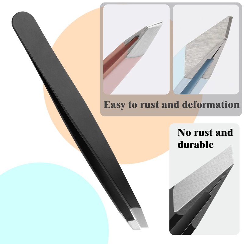 FIVETAS Lash Tweezers for Eyelash Extensions for Women Ingrown Hair Tweezers Pointed Precision Tweezers for Eyebrows & Ingrown Hair Removal