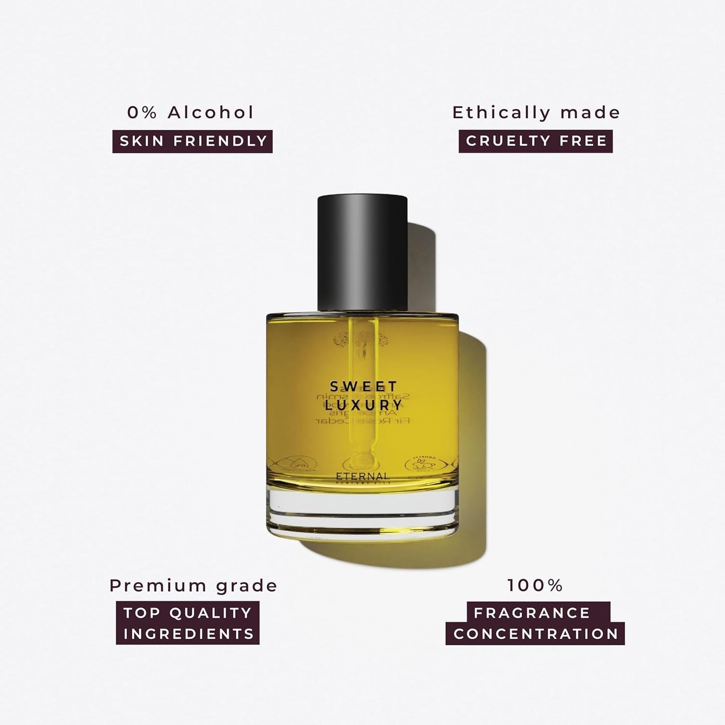 Eternal perfume oils Sweet Luxury perfumes for women Alcohol Free womens perfume Long Lasting perfume 1.69 FL Oz Designer Perfume for Men with 1 FL Oz (Pack of 2)