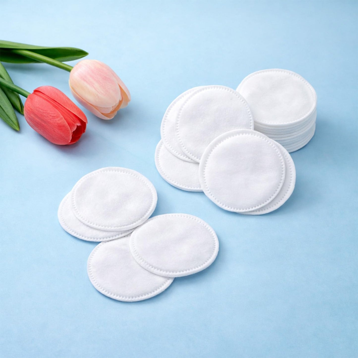 ElevateTech Oval Cotton Pads, 100 Pcs Pure Cotton Rounds for Face Ultra-Soft & Lint-Free Facial Cottons Pads Cottons Ovals for Makeup Removal, Nail Polish Remover, Cleansing, Toner Application