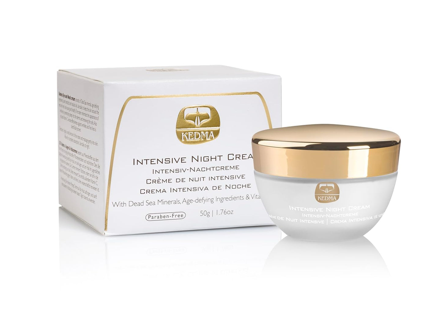 KEDMA Intensive Night Cream - Anti-Aging Moisturizer with Dead Sea Minerals & Retinol | Hydrating for Fine Lines - 1.76 oz