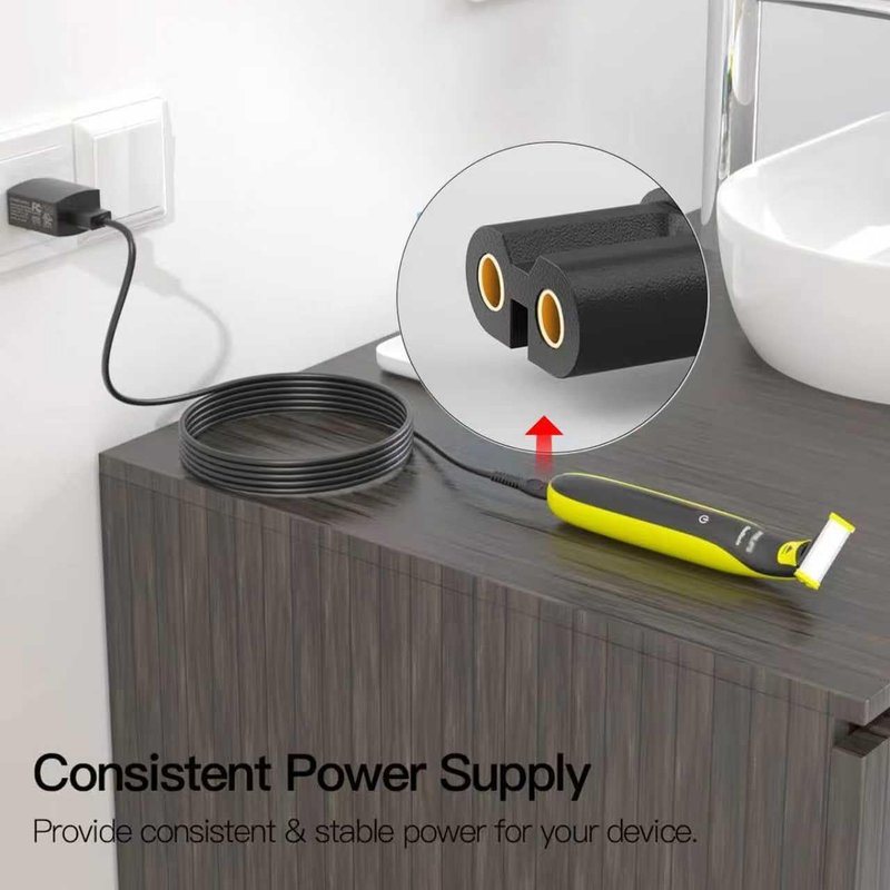 5V USB Charger for Philips Norelco Wet & Dry Electric Shaver & One Blade 360, Series 2000 2400 2600 3600 3900 5400 5000X 7200 i9000, 3000 5000 7000, for Phillips OneBlade QP2724 QP2834 Trimmer Razor