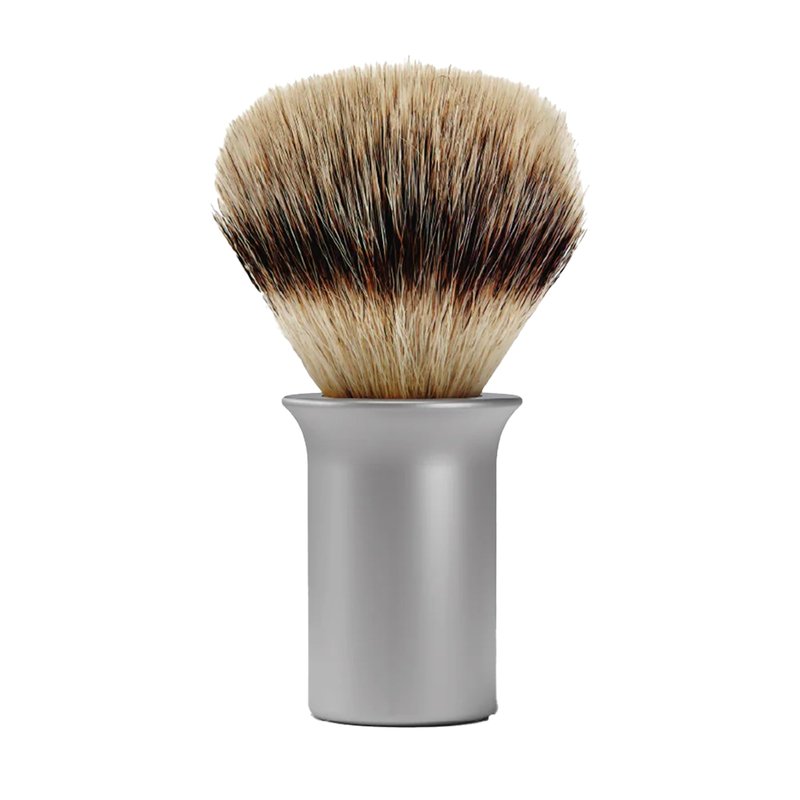 SUPPLY Silvertip Synthetic Shaving Brush for Men – Dense Synthetic Fibers, Thick Lather, Classic Matte