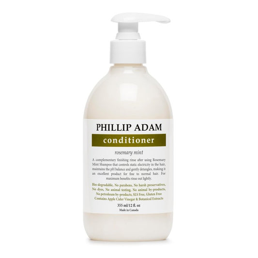 Phillip Adam Rosemary Mint Conditioner for All Hair Types - Hydrating and Plant Based - 12 Ounce