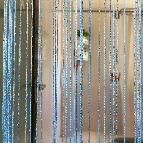 Sequin Curtain for Doorway - 39x79 inch, Washable String Curtain