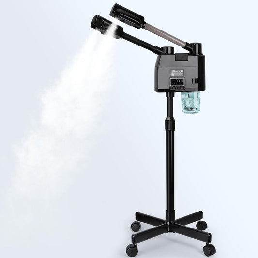 FLOLXNB Professional Facial Steamer, 2 in 1 Facial Steamer, Esthetician Steamer with Hot&Cold Nozzle,Digital Face Steamer for Home Beauty Salon Spa