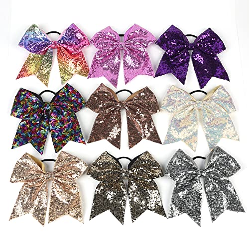 Large Deep Purple Sequin Hair Bow for Girls & Teens