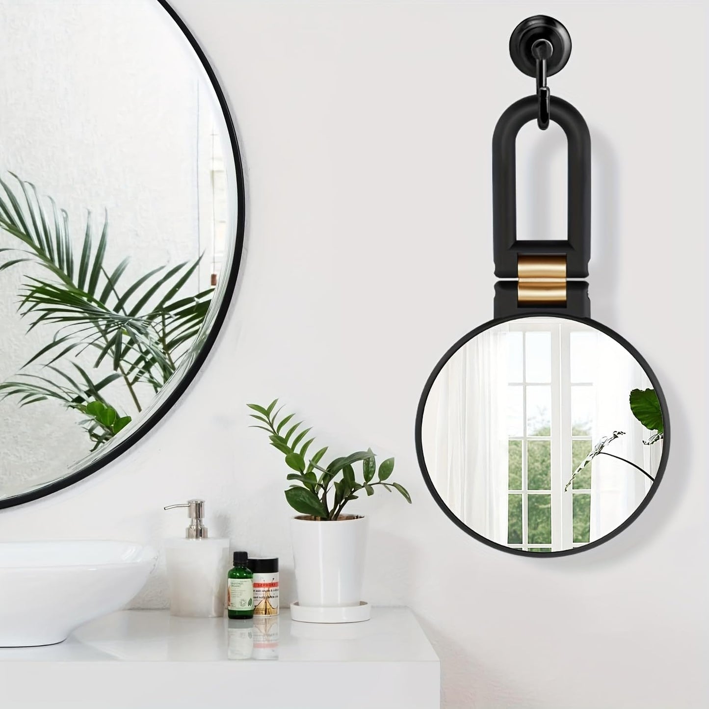 50X Magnifying Mirror - 360° Adjustable Dual-Sided Design for Precision Makeup & Eyebrow Tweezing | Travel-Friendly Beauty Tool