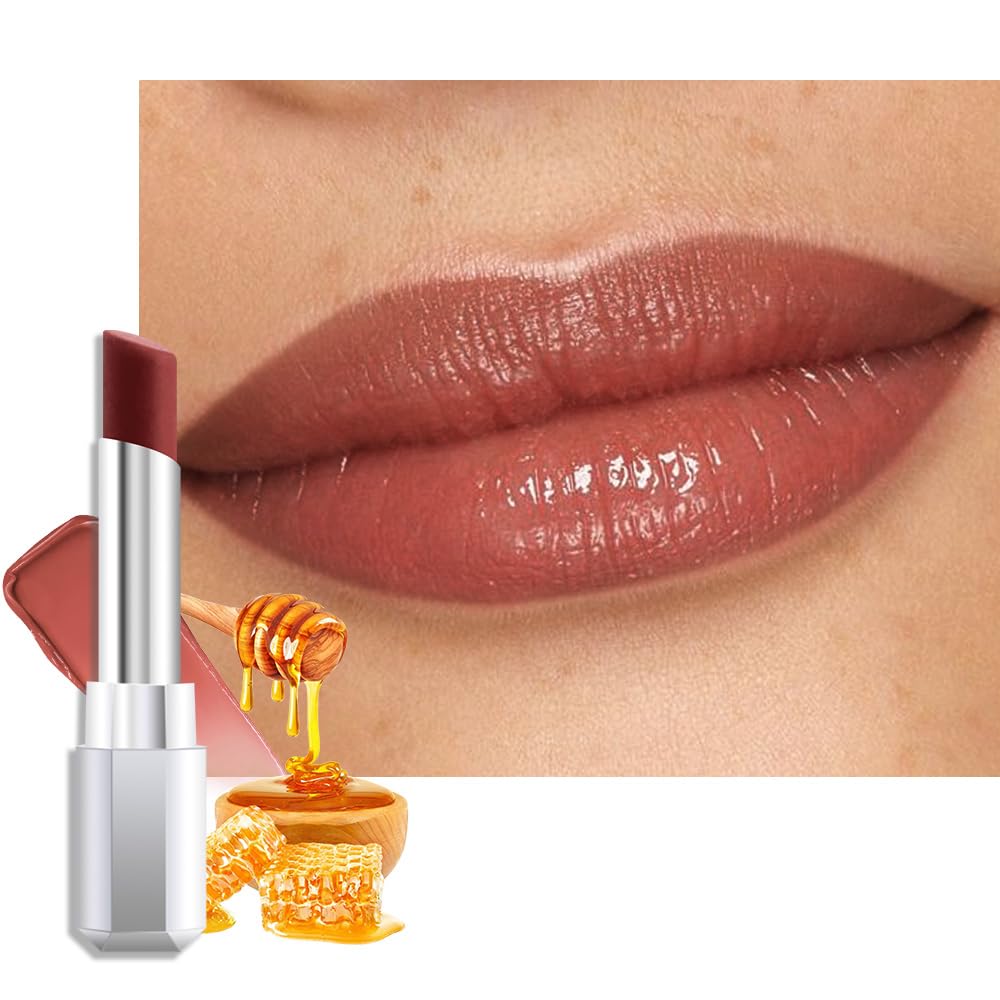 Mauve Plum Cherry Honey Lipstick - 2Pcs Moisturizing Tinted Lip Balm for Older Women | Hydrating Wine Burgundy Shine