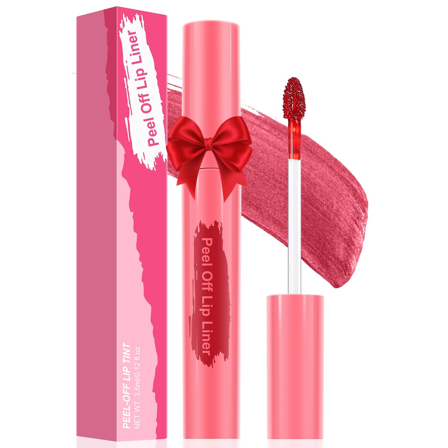 Ursoulney Lip Stain Peel Off - Long Wear Tattoo Lip Liner, Waterproof & Transfer-proof Peel Off Lip Stain with Matte Finish, Lip Tint For All Skin Types (Purple)