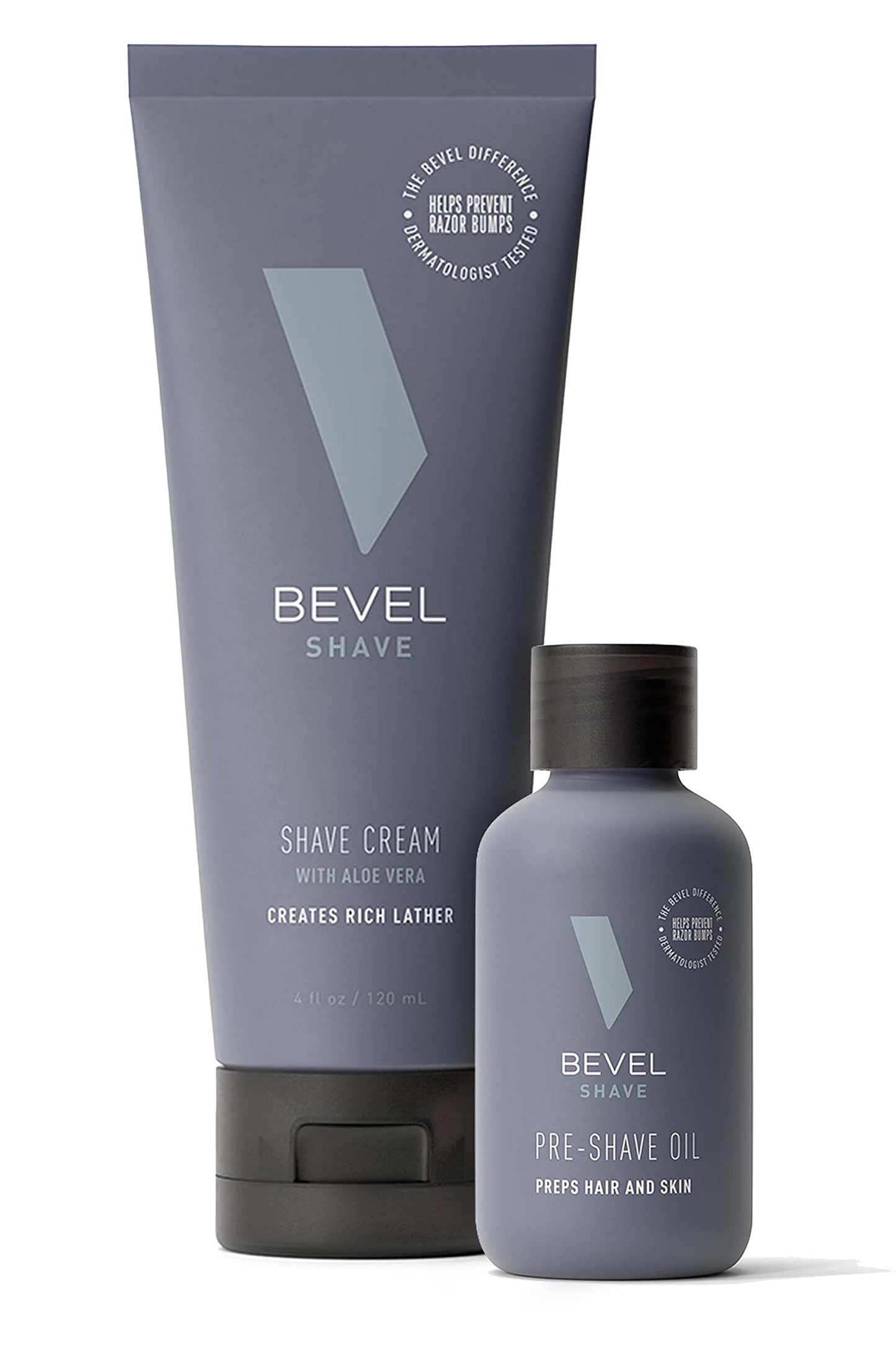 Bevel Shave Cream & Pre Shave Oil Bundle - Includes Shaving Cream for Men & Priming Oil, Clinically Tested to Reduce Skin Irritation and Prevent Razor Bumps